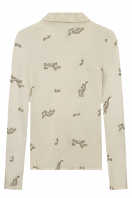 Olaf Hussein Wmn AOP sheer shirt